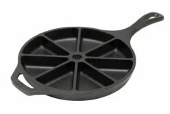 Lodge Lodge Wedge Pan ø 23 Cm 8 Punten Gietijzer Zwart