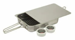 Camerons Rookoven 38 X 28 Cm Rvs Met 2 Bakjes Rookhout