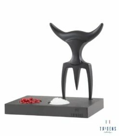 Tridens Onyx Limited Edition Vleesvork En Basis Rvs En Paperstone